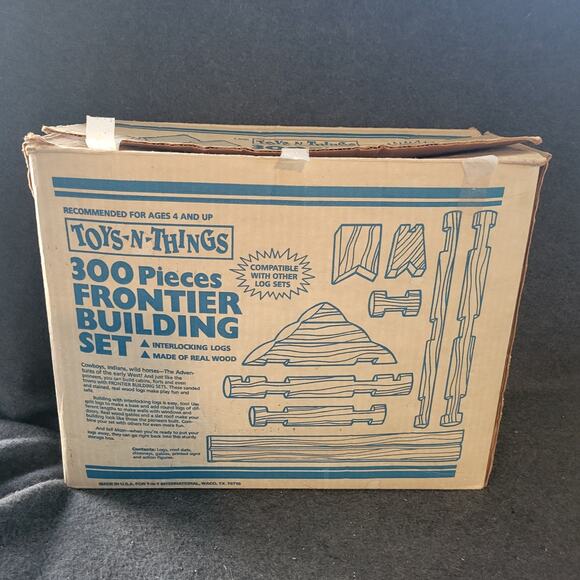 Frontier Building Set, 300 pieces,in orig box, vt 1987, Ages 4+, by Toys-N-Thin - Picture 11 of 13